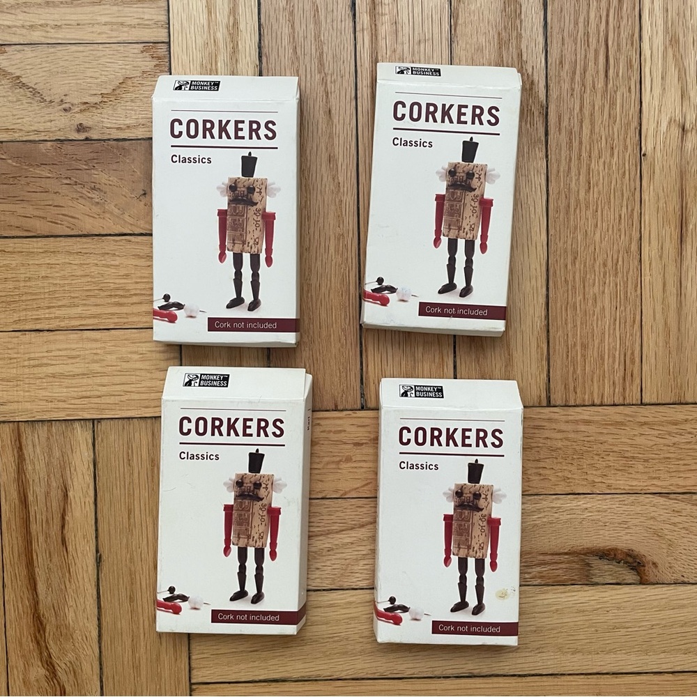 NIB Set of 4 Nutcracker Corkers Classics Nutcracker Gift for Wine Lovers